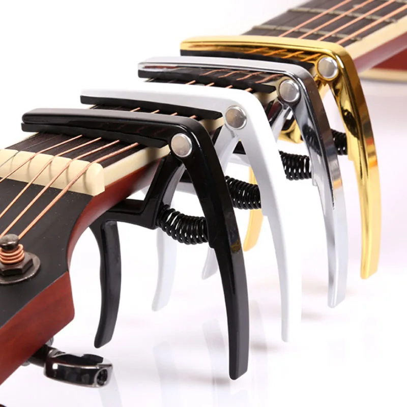 Alice A007K Zink Alloy Guitar Capo for Acoustic Guitars White Black Silver Gold