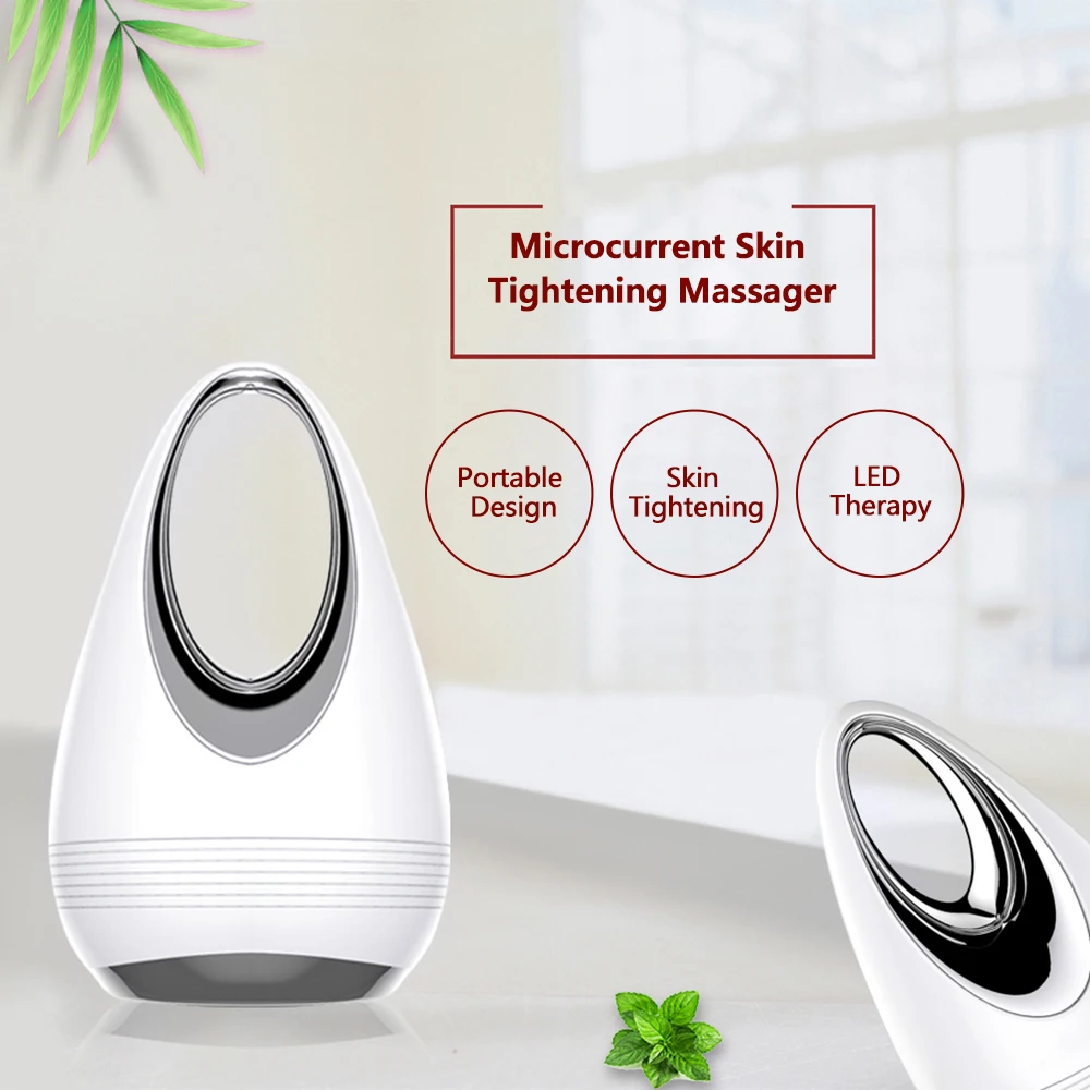 Portable Microcurrent Skin Tightening Anti-wrinkle Remover Mini LED Photon Vibration Face Lifting Ultrasonic Skin Care Device