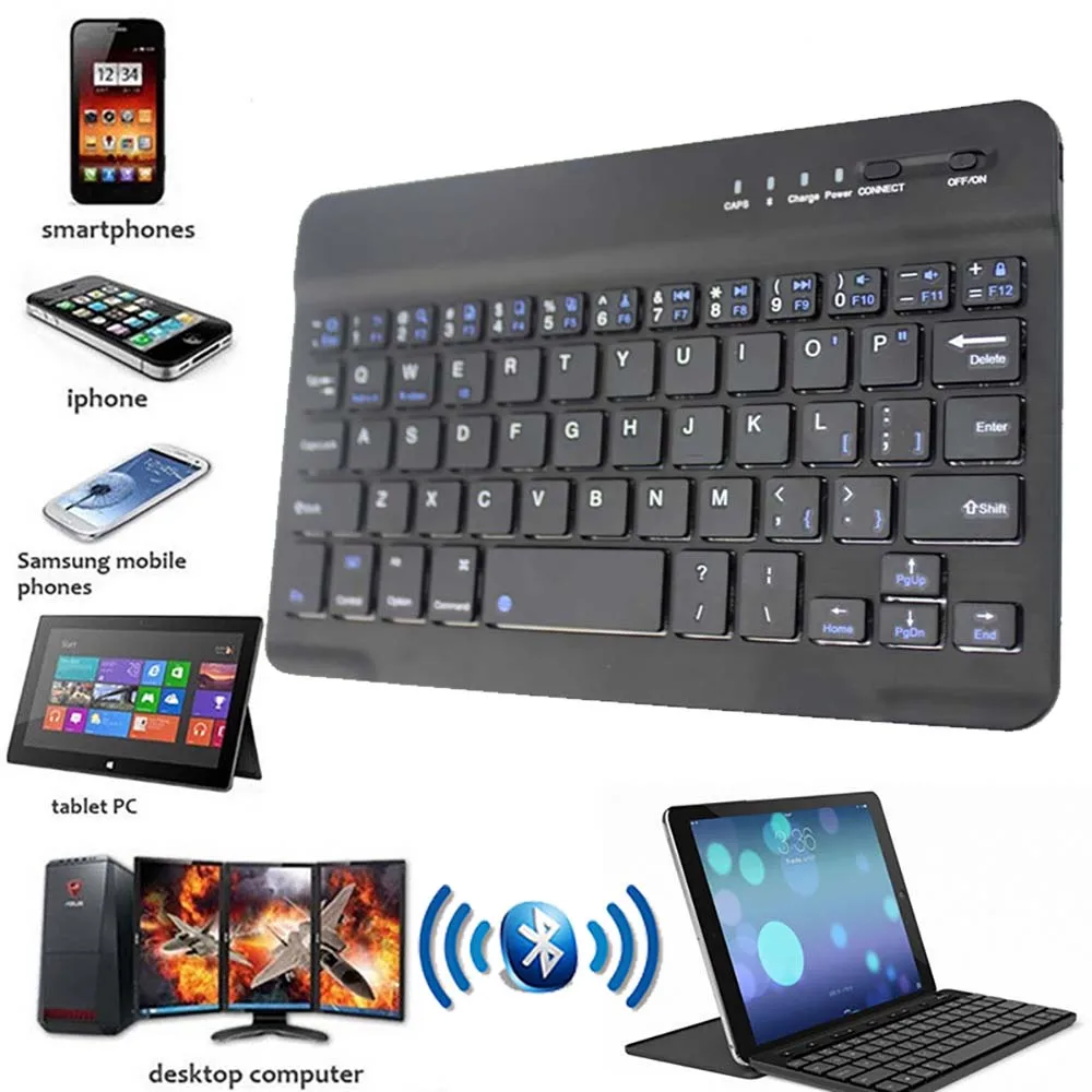 

Generic Wireless Bluetooth Keyboard for Android/windows/Mac/Ios and Laptop Desktop PC Tablet (with Number Pad Full Size Design)