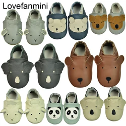 Zapatos de piel de vaca auténtica para bebé, botines de suela suave para recién nacido, mocasines para niños y niñas, Zapatillas para primeros pasos