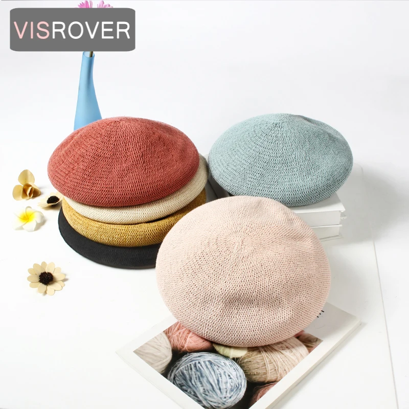 New 6 Colorways Summer Solid Color Beret For Women Top Quality Female Cool Cap Best Match Spring Hat Boina Gift Wholesales