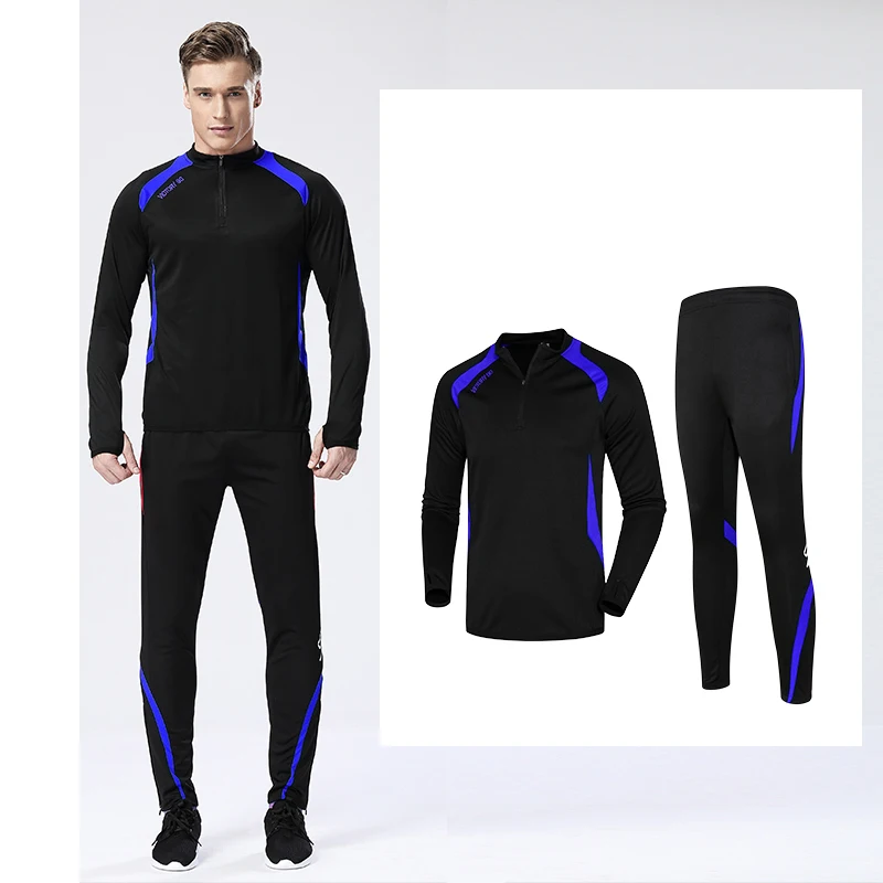 

Men GYM Suit Fitness Football Basketball Running Hiking Skiing Sets Kids Children Autumn Exercise Sport Pant+Shirt Tracksuit 9