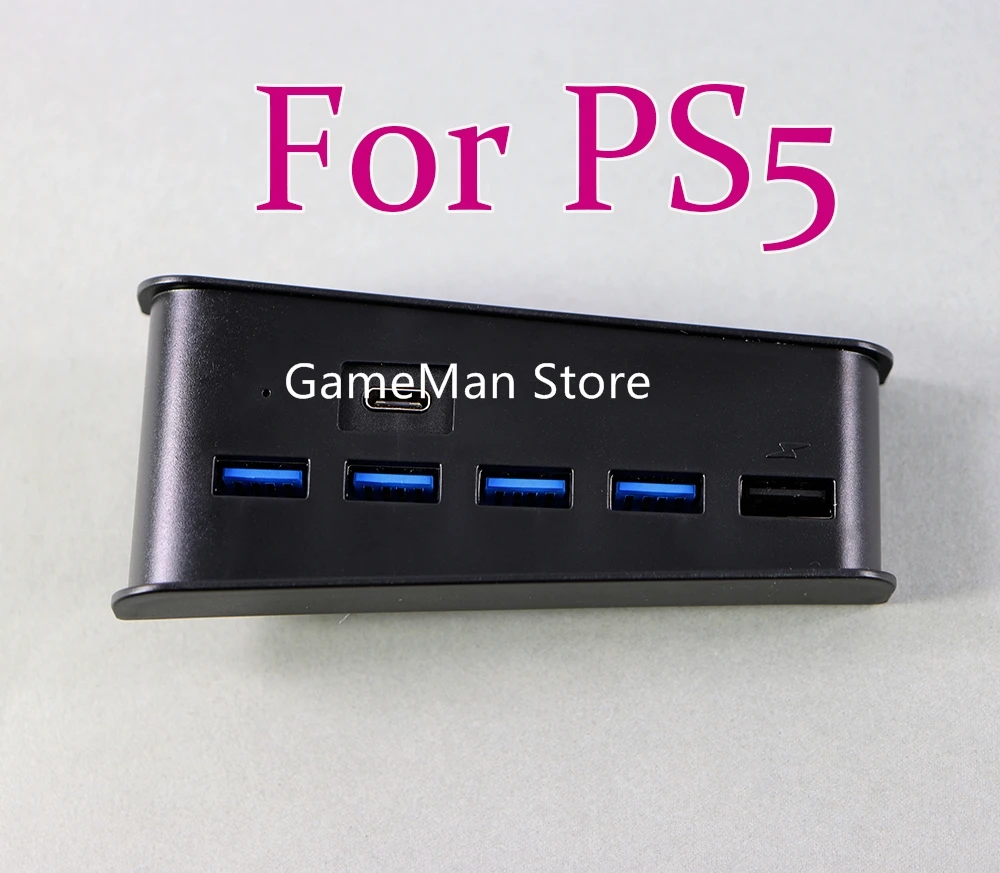 for Playstation 5 with package box with 5 USB A + 1 USB C Ports  For PS5 USB Hub 6 in 1 USB Splitter Expander Hub Adapter