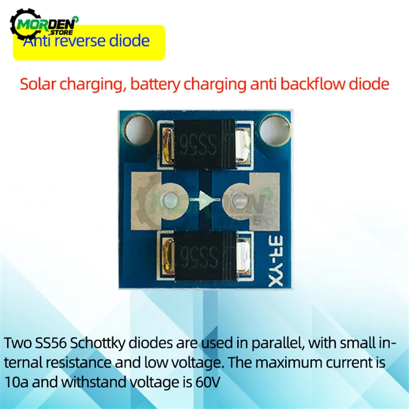 5 sztuk 10A płyta modułu nawadniającego diody anty-wstecznej 60V prąd stały moduł baterii ładowania słonecznego Anti Backflow