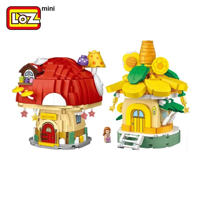 

LOZ Blocks DIY Building Bricks Toy Cute Sunflower Model Toys for Children Juguetes Mushroom Kids Gifts Girls Present Xmas 4103