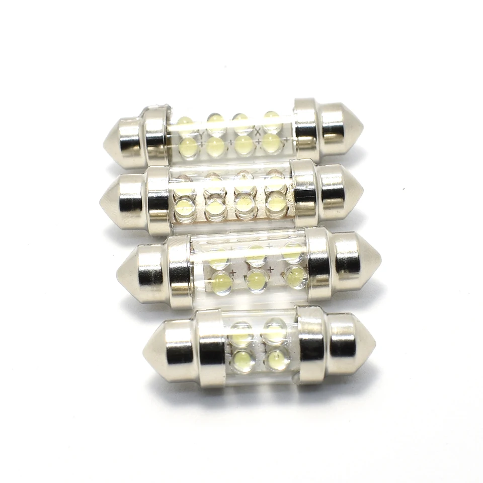 1x 2021 Newest Led C5W 31mm 36mm 39mm 41mm Cob Glass Car Interior Light Auto Festoon Lamp Vehicle Dome Read Door Bulb 12V White