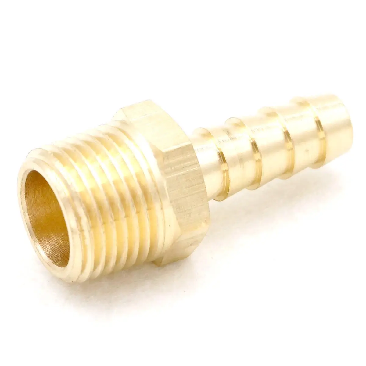 

3/8" NPT Male x 5/16" Hose Barbed Tail Brass Fuel Fittings Connectors Adapters Max Pressure 229 PSI