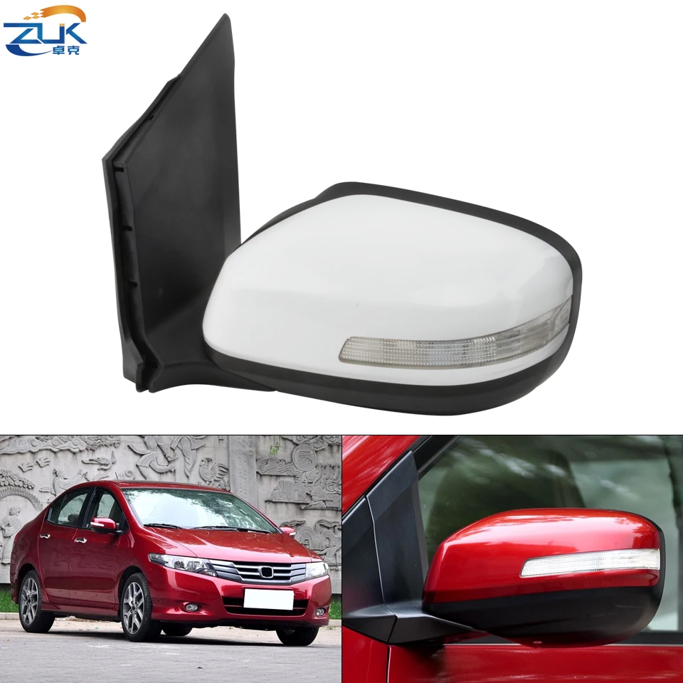 

ZUK Exterior Rearview Door Mirror Assy For HONDA CITY GM2 GM3 2009-2014 5-PINS With Turn Signal 7-PINS With Electric Folding