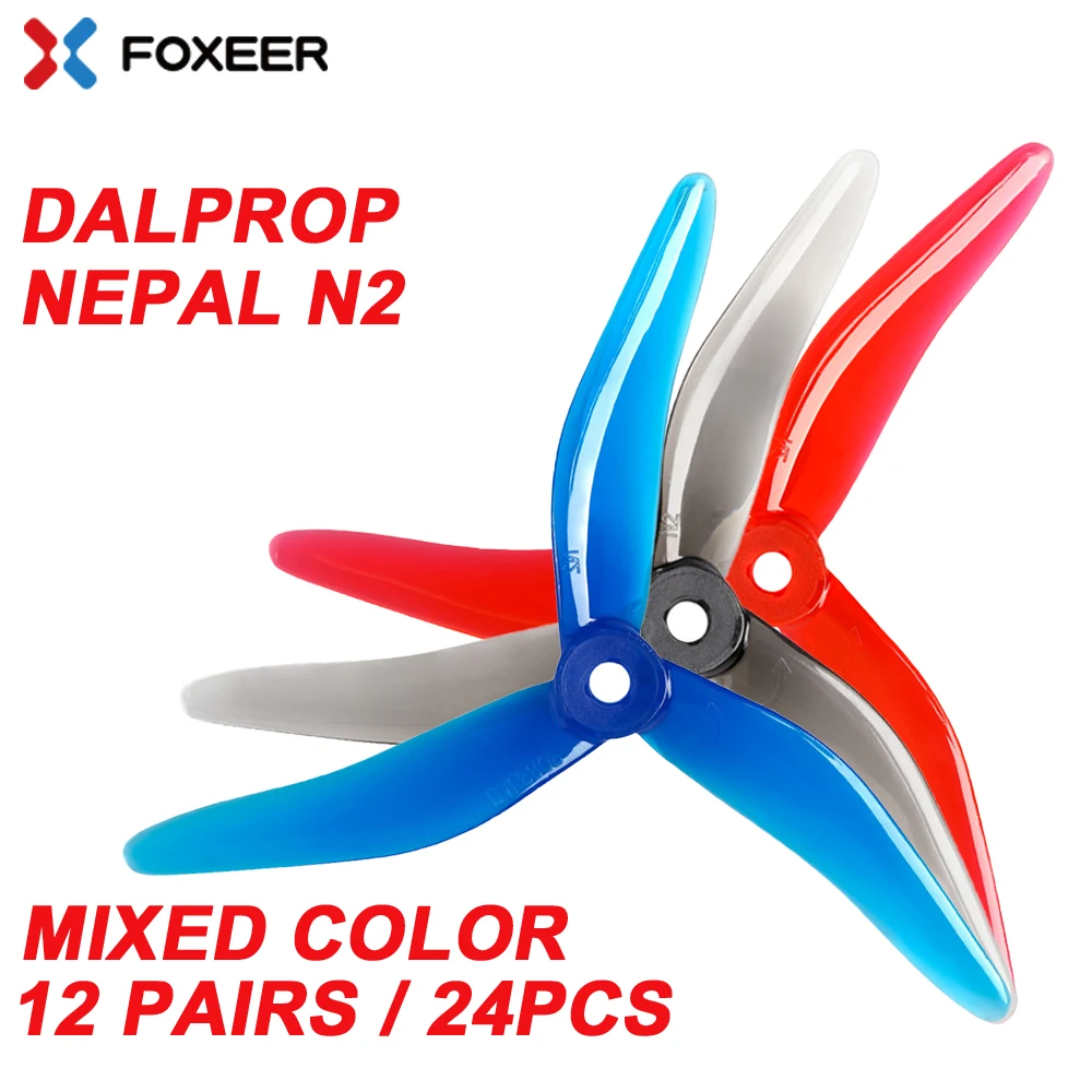 24PCS/12Pairs Upgraded DALPROP Nepal N1 N2 5143 3 Blade FPV Propeller CW CCW POPO Freestyle for RC Drone FPV Racing 51433