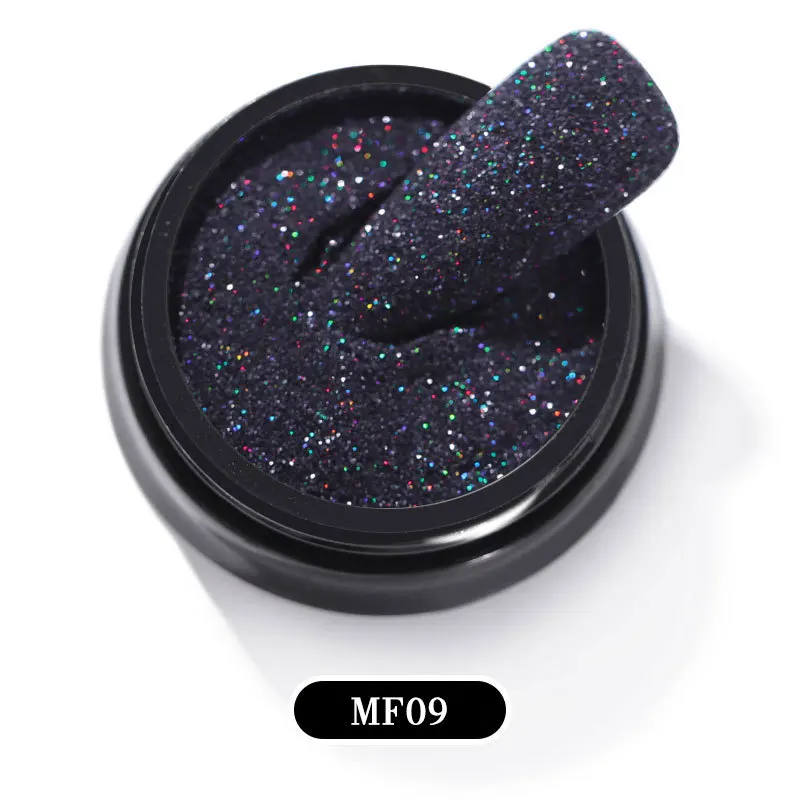 Glänzendes Puder, Pailletten, Glitzer, Nagelkunst-Dekorationen, laserleuchtendes Pigmentstaub für Maniküre - 1 Box – Detail 9