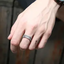 Black Spinner Chain Ring for Men #3