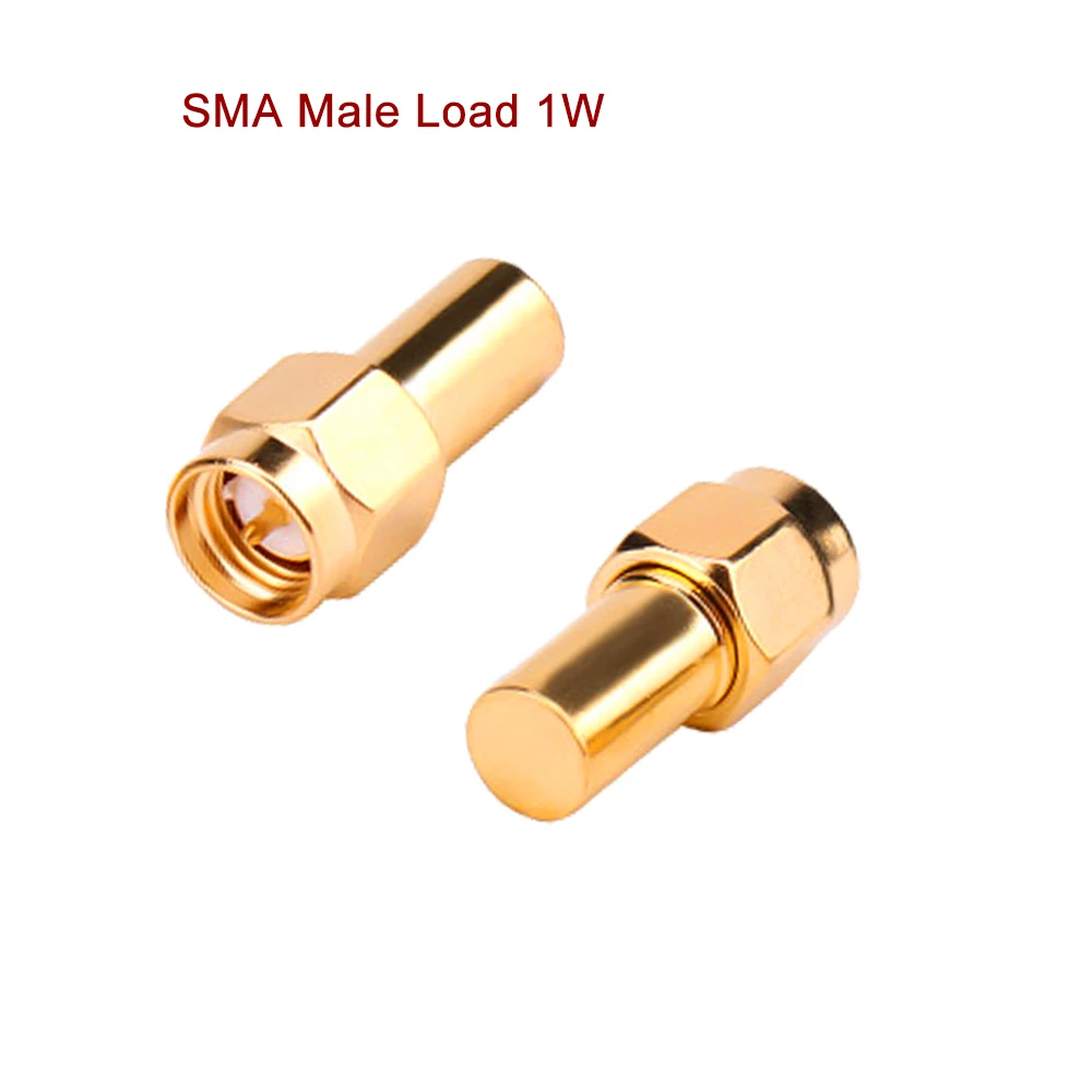 2pcs/lot 1W 3.0GHz 50ohm SMA/RP-SMA Male RF Coaxial Termination Dummy Load Connector Socket Brass Straight Coaxial RF Adapters