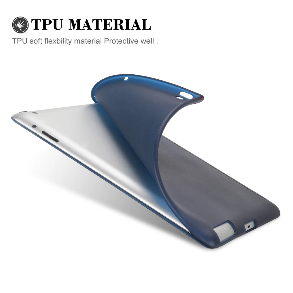 For iPad 2 3 4 Case Leather Flip Cover for iPad 2 Case A1396 Smart Stand Holder Funda for iPad 4 Case A1458 A1460