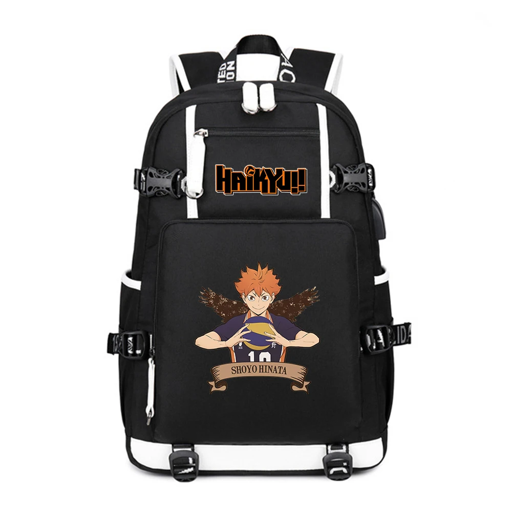 Haikyuu!! Karasuno VBC High School Backpack Boys Large Bookbag Anime Travel Bagpack Oxford Laptop Shoulder Bags