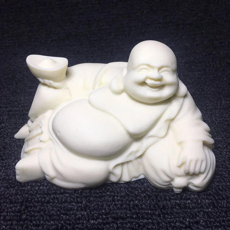 Budai ingot pot belly Maitreya Buddha statue Modern art hand-carved Chinese Lucky Buddha Statue Home decoration accessories