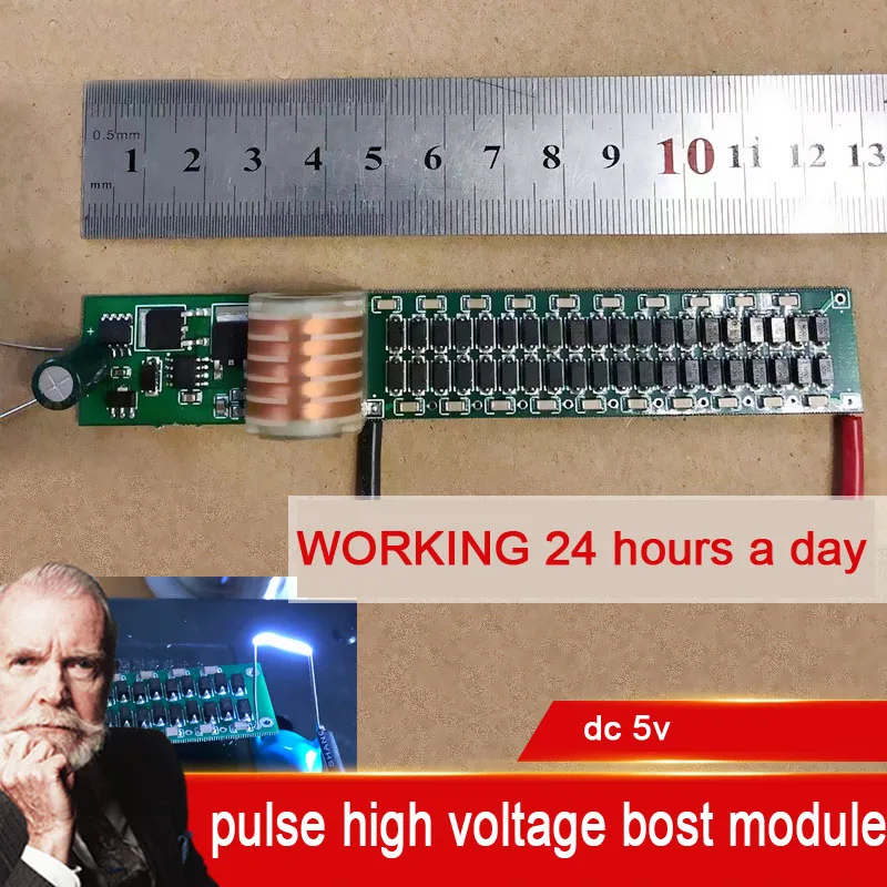 DC 5V to 10KV High Voltage Pulse Generator Super Arc Ignition Boost Coil Module negative ion generator new