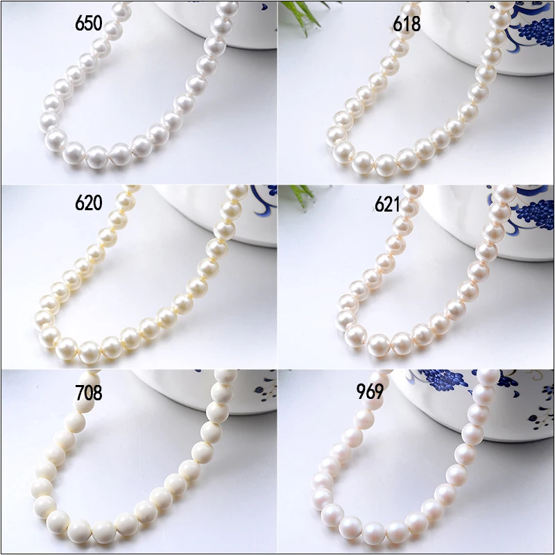 Crystal from Austria 5810 Round Pearl Bead With Full Drilled Hole Beading for DIY Bracelet Necklace Earring Jewelry Make Fitting