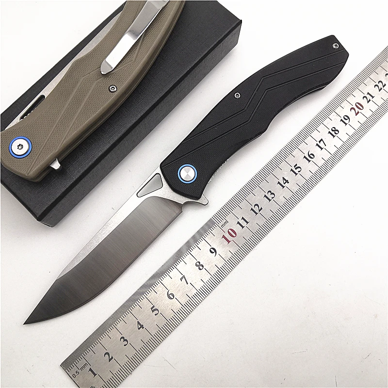 Kesiwo L-132 D2 Blade G10 Handle Flipper Open Outdoor Survival Camping Hunting Fishing EDC Pocket Folding Knife