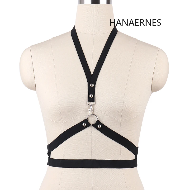 HANAERNES donna abiti gotici elasticità corpo elegante con gonna Bondage Lingerie Sexy giarrettiera appeso imbracatura Body