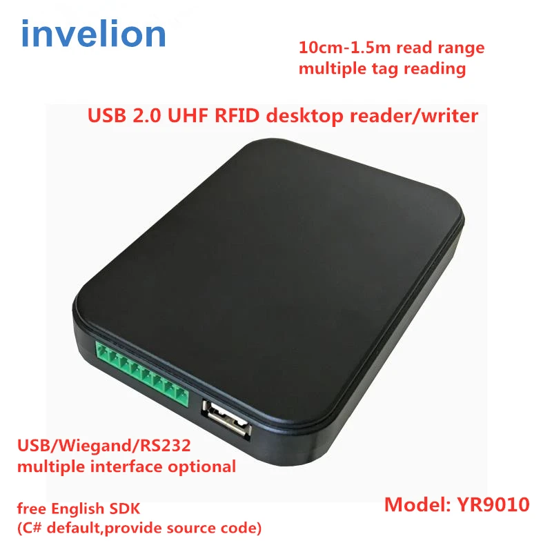 

wall-mounted low cost uhf rfid readers 868mhz usb connector / 900mhz uhf gen2 tag programmable rfid reader writer 10cm-1.5m