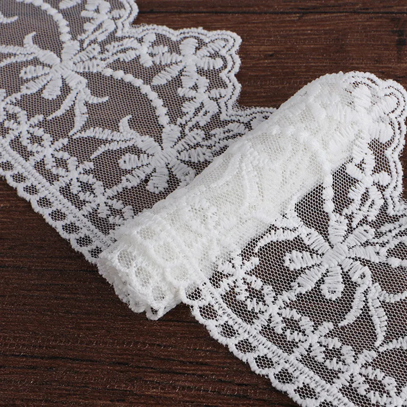 8.5cm Embroidered Lace Net Ribbons Fabric Trim Lace Fabric DIY Cuff Collar Sewing Handmade Craft Materials