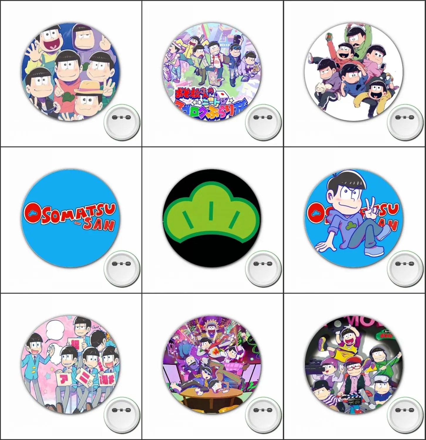 3 قطعة اليابان أنيمي ماتسونو Osomatsu تأثيري شارة الكرتون بروش دبابيس حقائب الظهر شارات زر الملابس والاكسسوارات