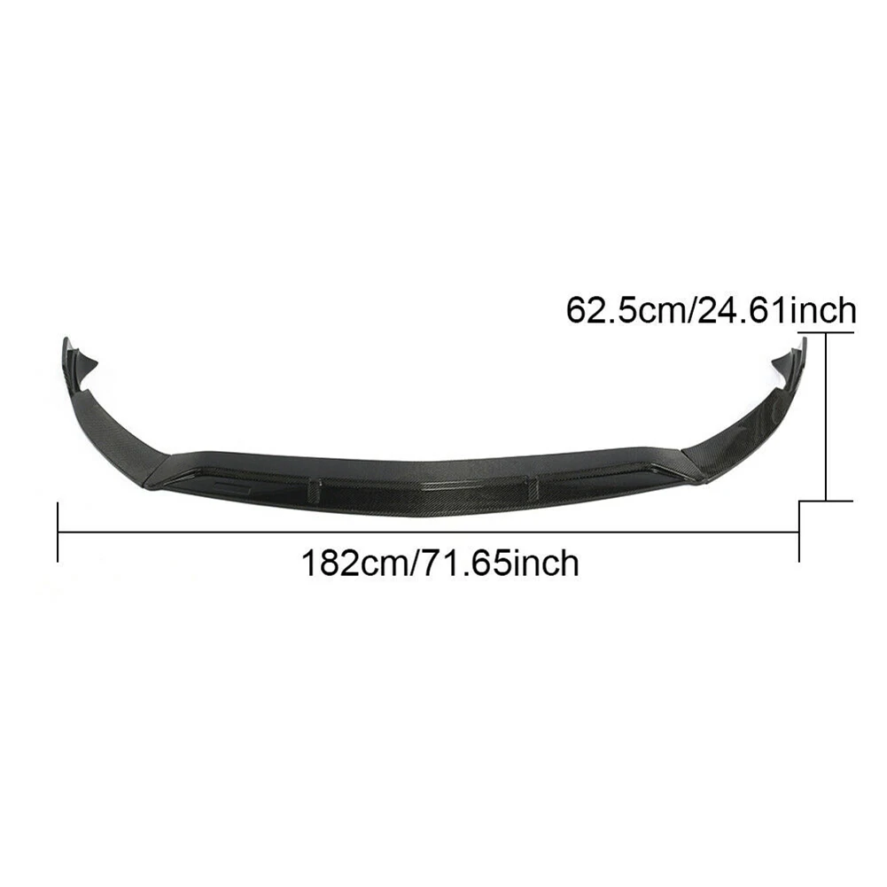 Carbon Fiber Style Car Front Bumper Lip Spoiler Kit Guard Trim For Mercedes Benz W177 A-Class A220 2019 ABS Plastic