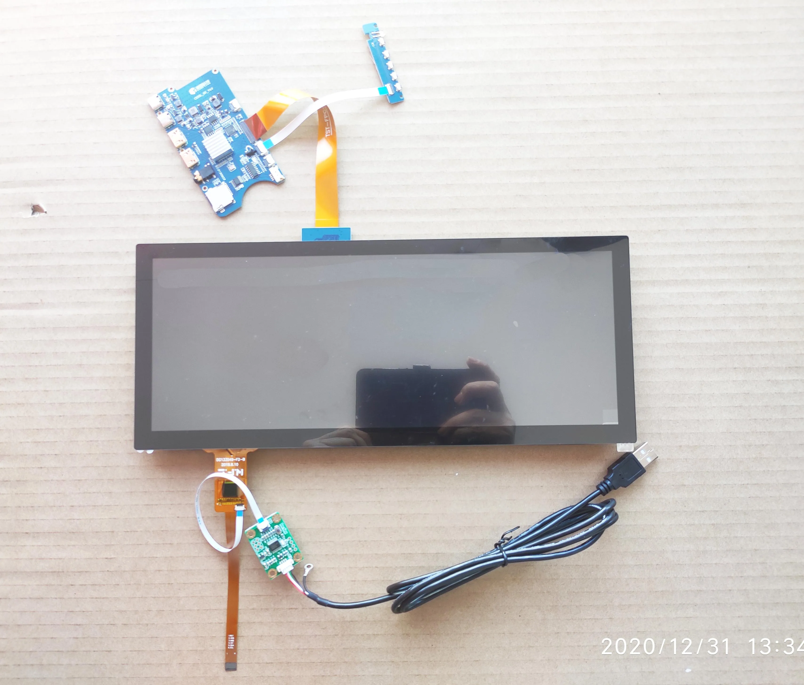 

12.3 Inch IPS LCD 1920*720 HSD123KPW2-A10 Carpc DIY IPS USB Touch screen Digitizer Sensor Kit TYPE C 5V Power