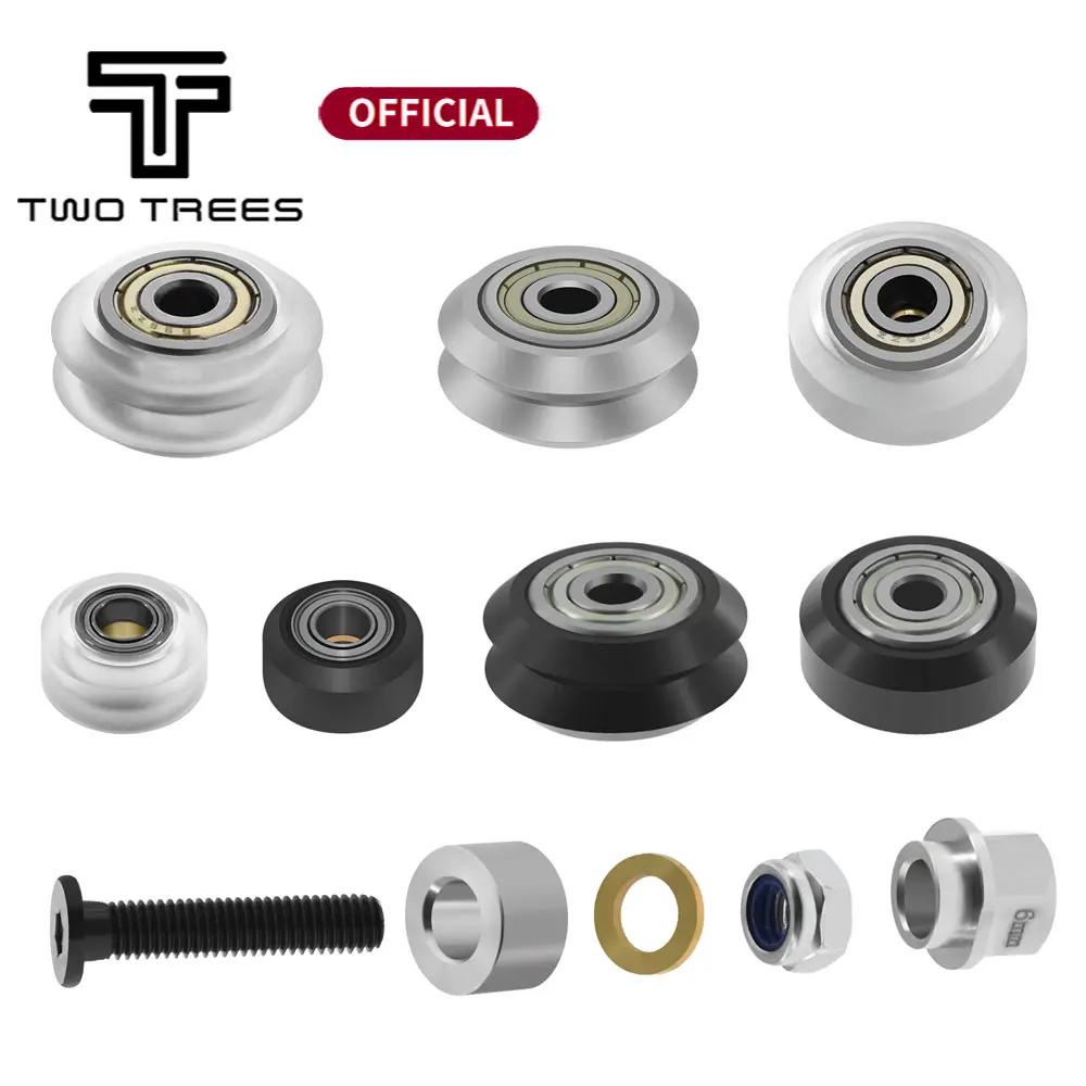 1 conjunto de roda de pom sólida forte kit de roda de plástico polia de roda de pom v-tipo idler para v-slot ferroviário ox cnc para impressora 3d