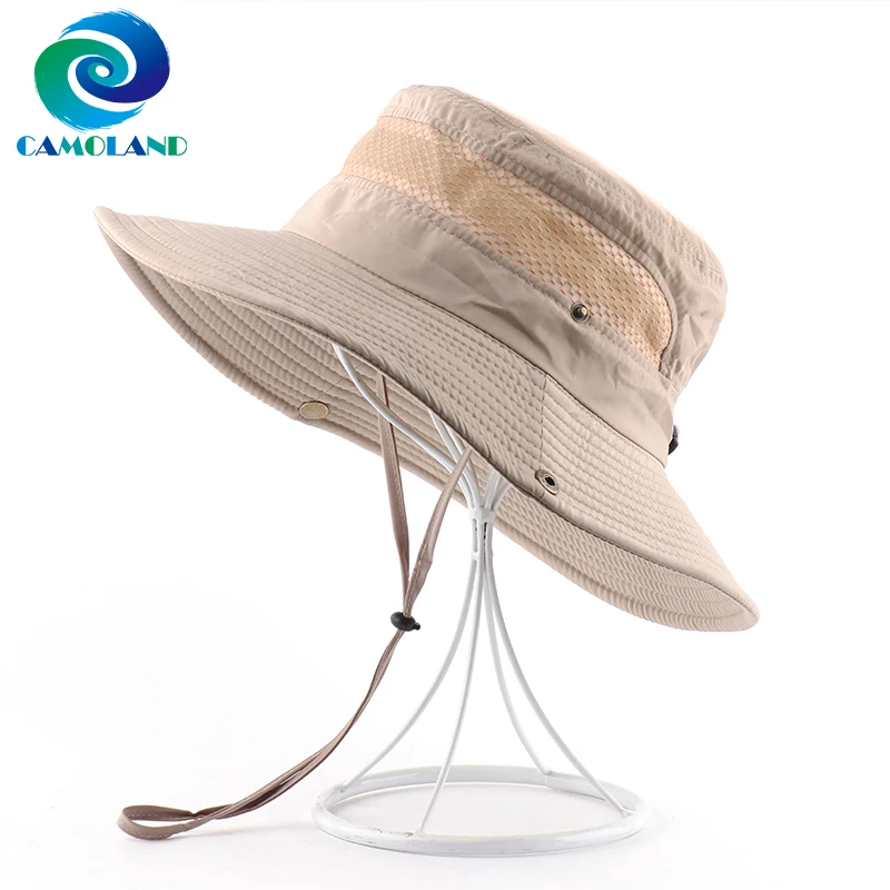 CAMOLAND Summer UPF50+ Sun Hat For Women Men Outdoor Hiking Fishing Bucket Hat UV Protection Long Wide Brim Bob Boonie Hats