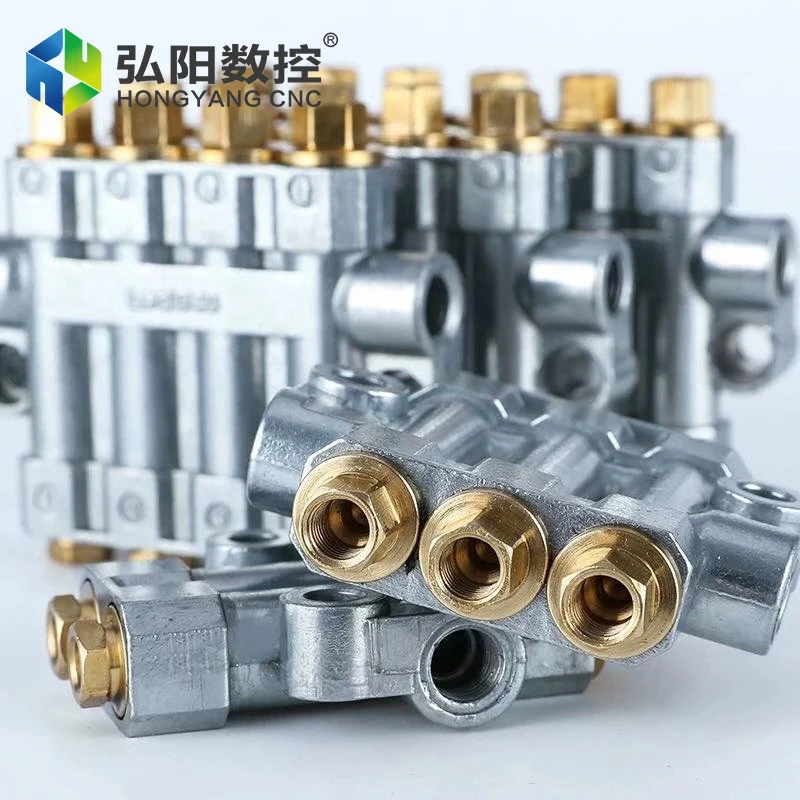 Valvola di distribuzione della pompa dell'olio 2 / 4 / 5 della macchina utensile di CNC del distributore del pistone dell'olio lubrificante del circuito dell'olio di spostamento positivo
