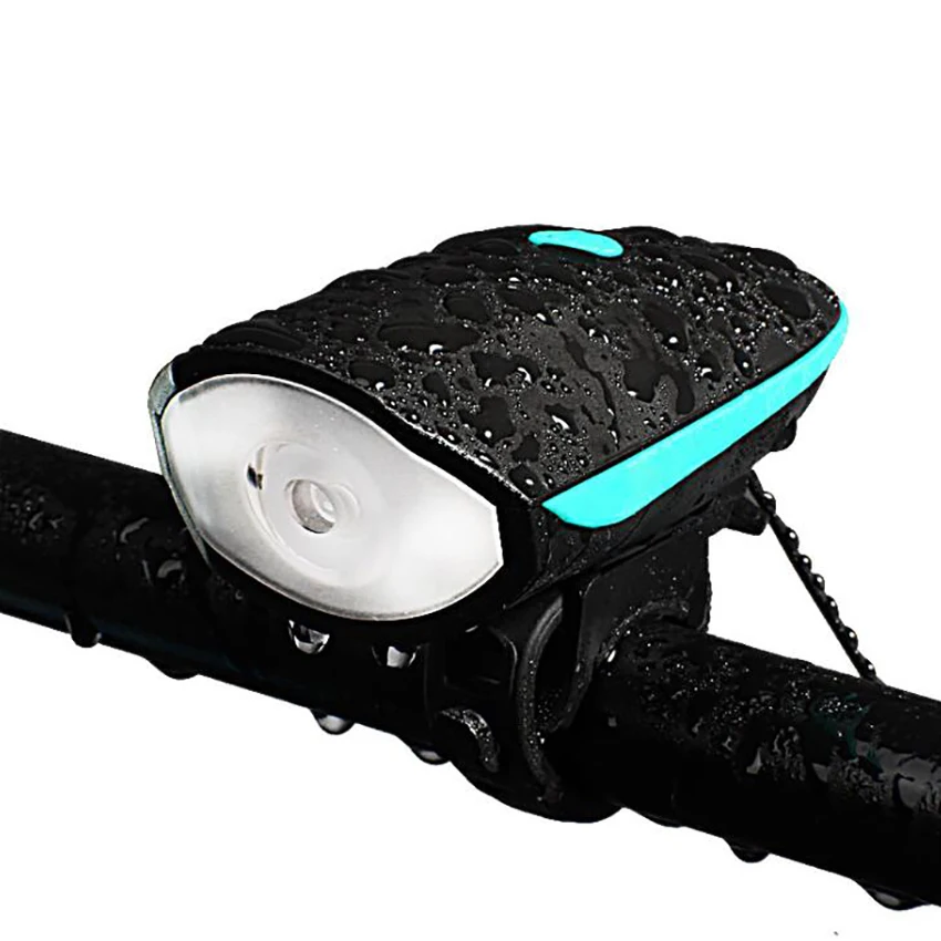 Super Bright Bike Front Lights with Speaker Rechargeable LED lamp Flashlight Waterproof Bicycles Light, 5 Sound Modes