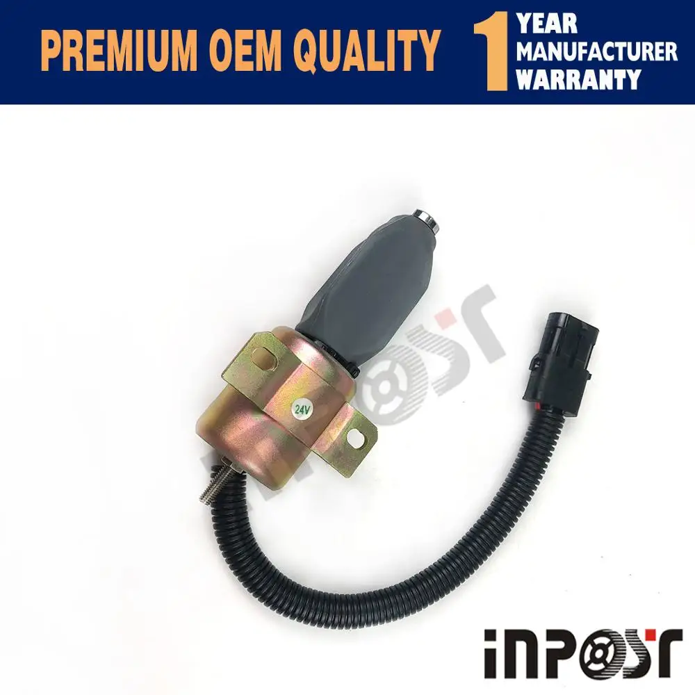 New Stop Solenoid 332/J5060 24V for JCB JS130 JS160 JS180 JS240 JS260 Stopper Motor