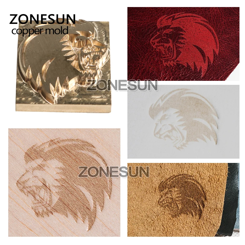 ZONESUN Logo Carving Tools, Embossing Hot Branding, Custom Brass Mold, Leather Stamps, Heating on Leather, Wood ,Paper