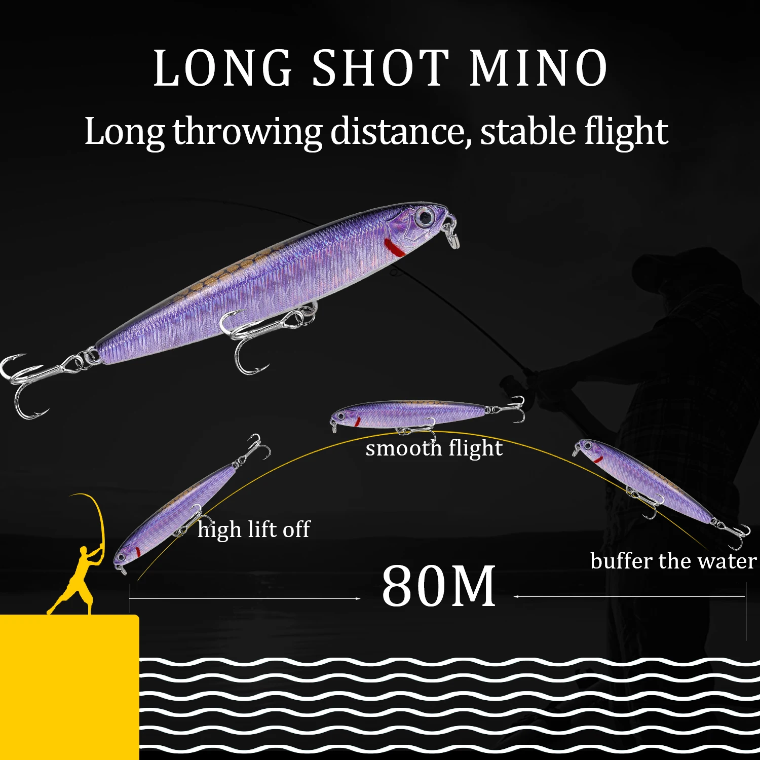 Wobbler Sumergible Pencil Bait 8cm 13-18g para lubina - imagen 3