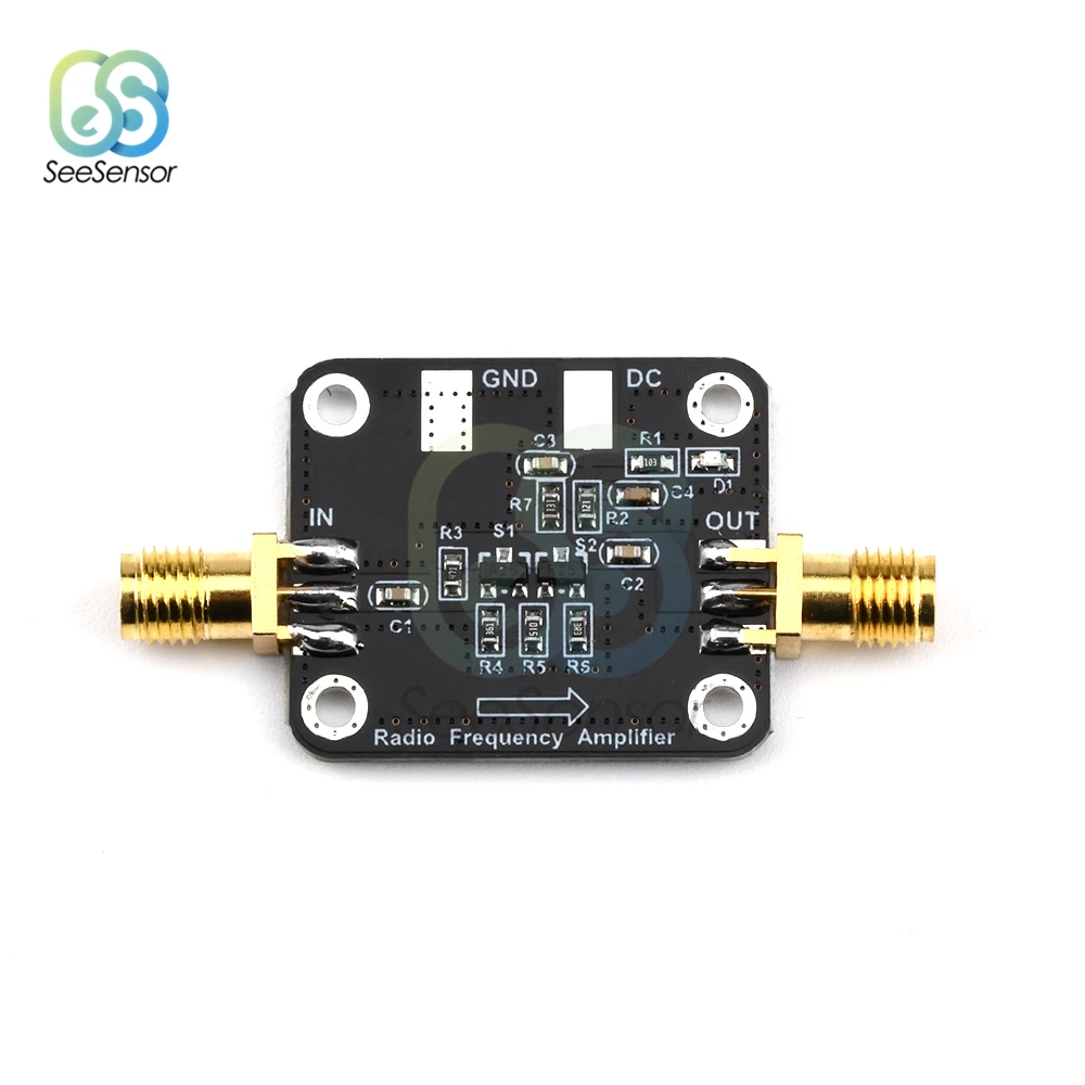 Imagem -06 - Amplificador de Banda Larga 10khz para 1ghz 10dbm rf Módulo Lna hf Vhf Uhf fm Rádio Amador Placa Amplificadora de Baixo Ruído dc 12v