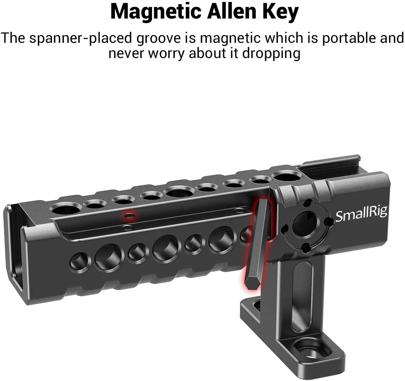 ذراع صغير-مقبض علوي شامل للفيديو ، تثبيت الحركة ، مقبض كاميرا عالمي ، قبضة قابلة للتعديل مع فتحات ضغط Arri ،
