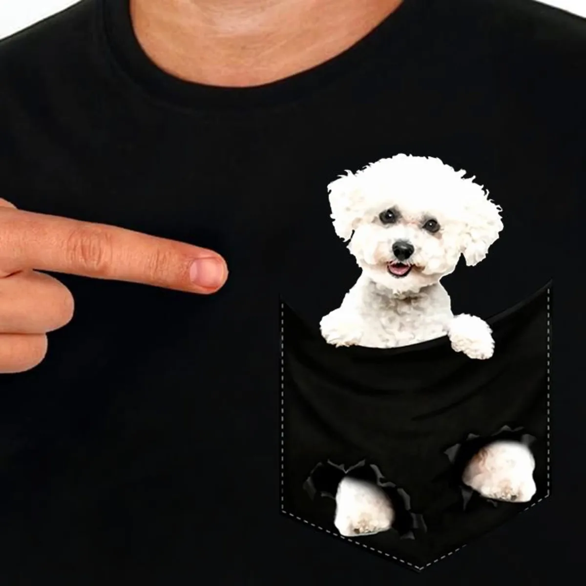 Pet Dog T-Shirt Fashion Brand Summer Pocket Border Collie Printed T-shirt Men\'s for Women Shirts Hip Hop Tops Funny Cotton Tees