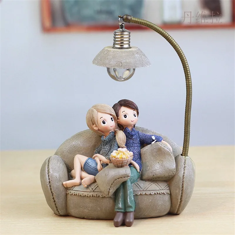 Lovers ornaments creative love home a pair of lovely indoor furnishings gifts girls room decorations