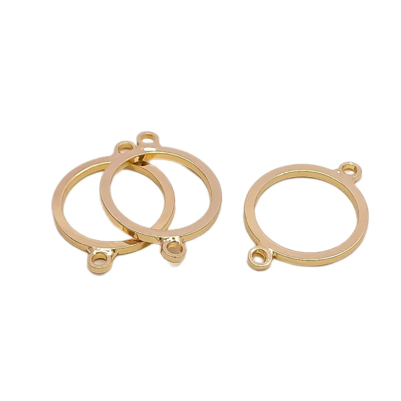 Ear Drop White K Gold Color Plated Pendant Neckalce Charms Earring Accessories Diy Handmade Jewelry Making Material 6pcs