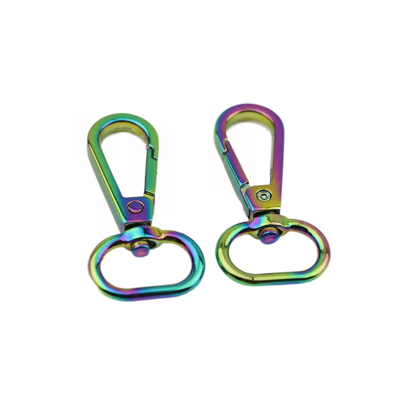 

Rainbow Swivel Clasps Snap Hook Lobster Claw Clasp Key chain Base Lanyards Keys Clips Bag Strap Webbing Clip 20 PCS 25 mm/32 mm