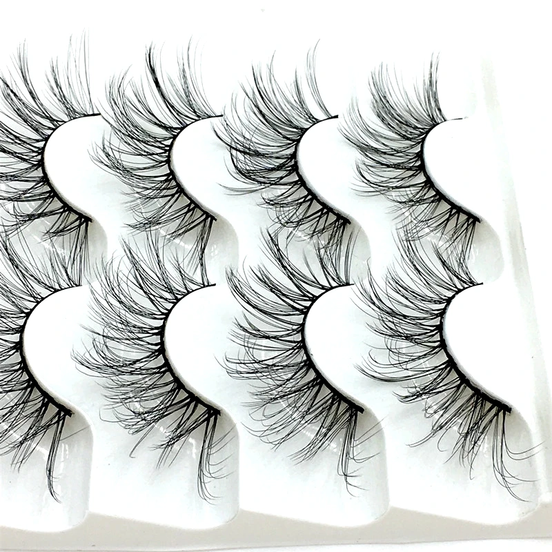 2021 NEW 2-5 pairs Mink Eyelashes 3D False lashes Thick Crisscross Makeup Eyelash Extension Natural Volume Soft Fake Eye Lashes