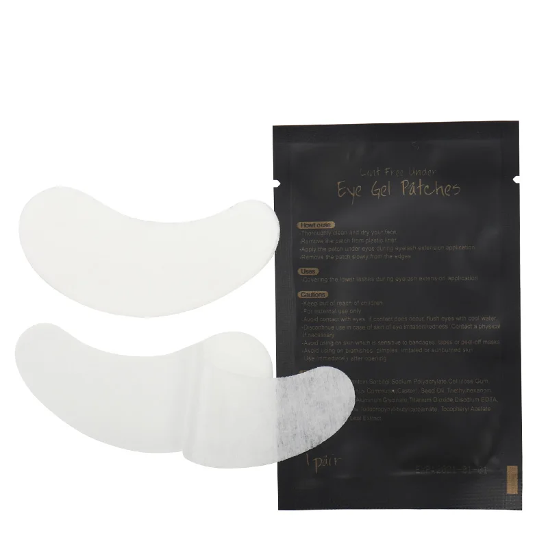 50 Pairs Eye Sticker Patch Under Eye Pad Black Eye Tips Sticker Wraps Lint-free Eye Gel Patch For Eyelash Extension Tool