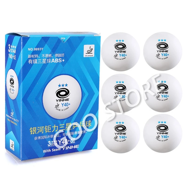 60 balls YINHE 3-star table tennis ball ABS 40+ new plastic ITTF Approved YINHE ping pong balls