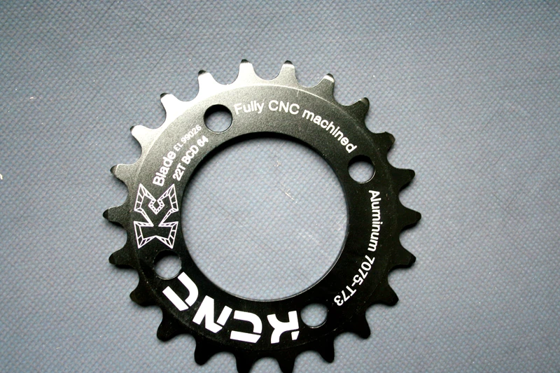 KCNC Mountain Bike Chainring, BCD64, 22T Front Single Crankset Chainwheel