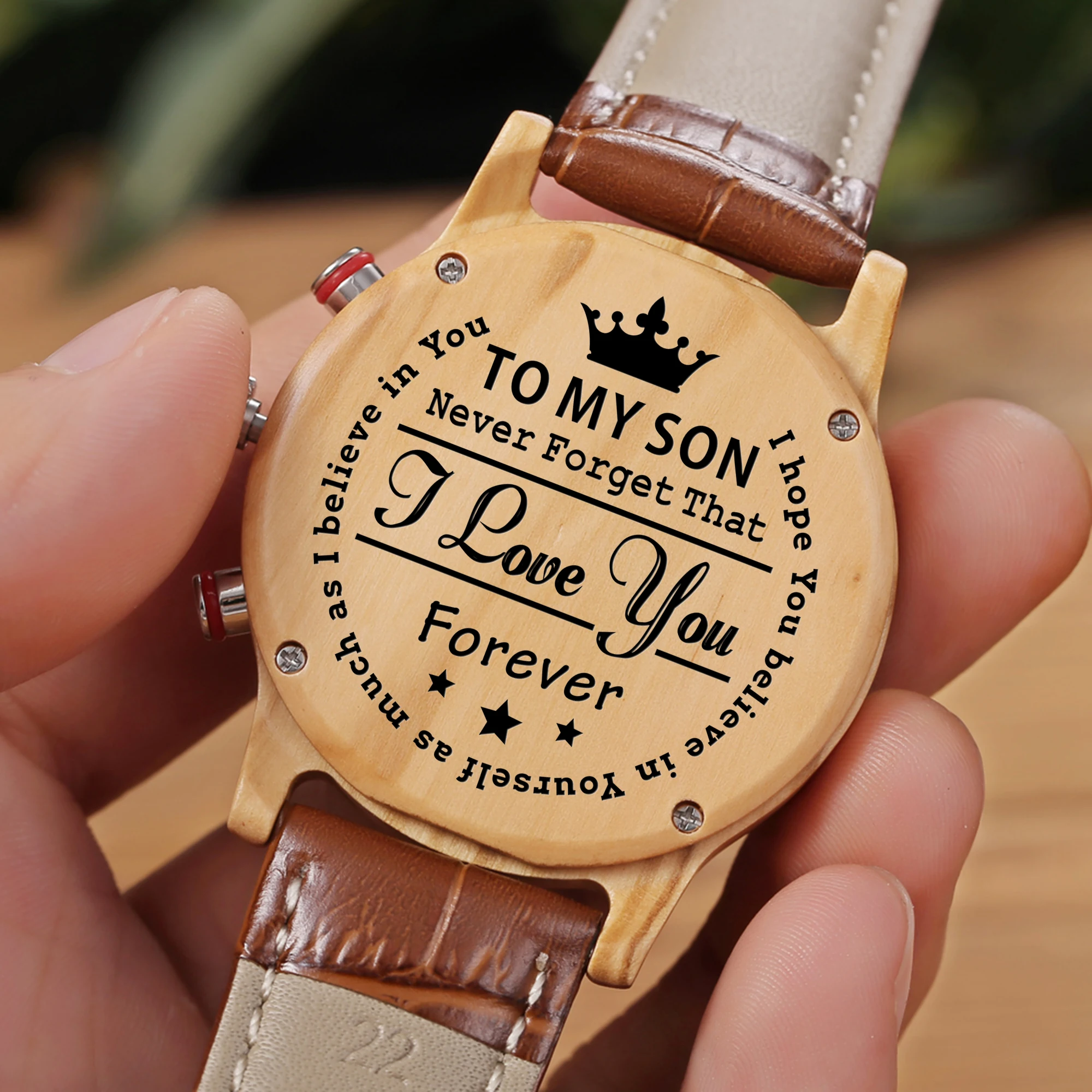 

To my son never forget that i love you Luxury sports carving watch graduation birthday gift