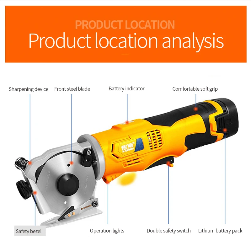 16.8V/3.6V Multifunction Cordless Electric Scissors  for Fabric High Efficiency Cloth Sewing Scissor Rechargeable Sewing Tailors