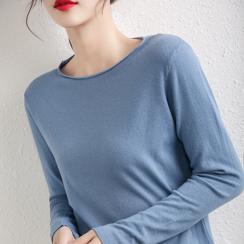 Spring Autumn Sweater Women Fashion Cashmere Sweater Knitting Pullover O-Neck Korean Version New Long sleeve Sweaters Women Loos