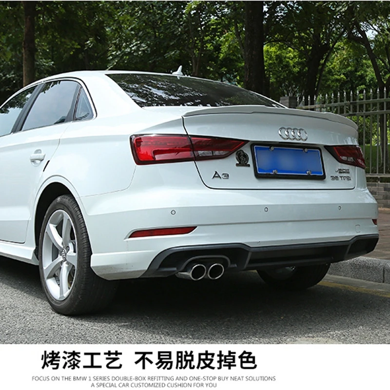 For Audi A3 S3 8v Sedan 2014 2015 2016 2017 2018 2019 2020 ABS Material Primer Color Tail Wing Decoration Rear Trunk Car Spoiler