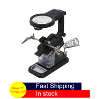 Welding Magnifying Glass with LED Light 3X 4.5X 25X Lens Auxiliary Clip Loupe Desktop Magnifier Third Hand Soldering Repair Tool